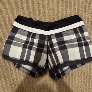 Size 8 plaid speed up shorts from lulu lemon (discontinued)